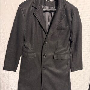 Elegant Black Men's Trench Coat